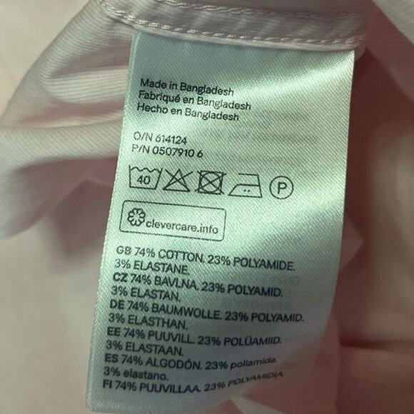 H&M Women's Pink Long Sleeve Pocket Collared Button Down Shirt Top Size 10 - Picture 4 of 4